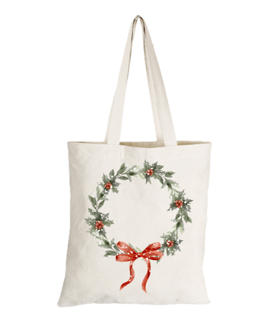 Christmas Wreath Tote Bag