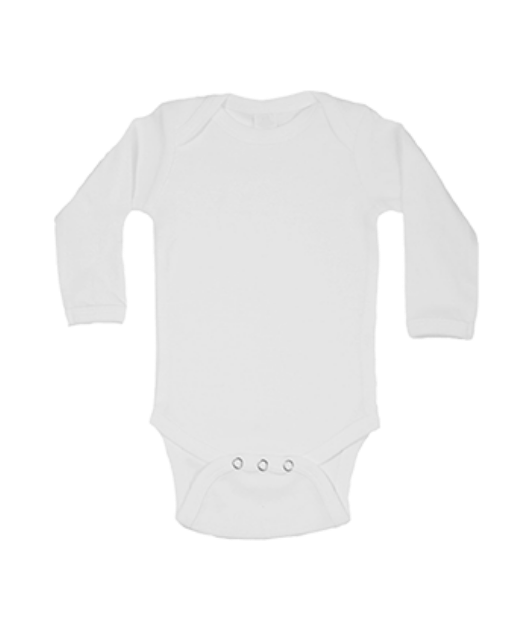 Personalized Baby Long Sleeve Body Vest (White)