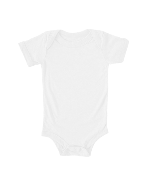 Personalized Baby Short Sleeve Body Vest (White)